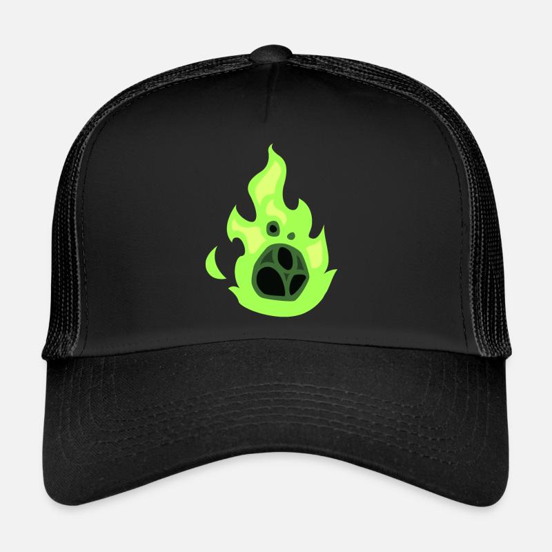 green fireball Trucker Cap
