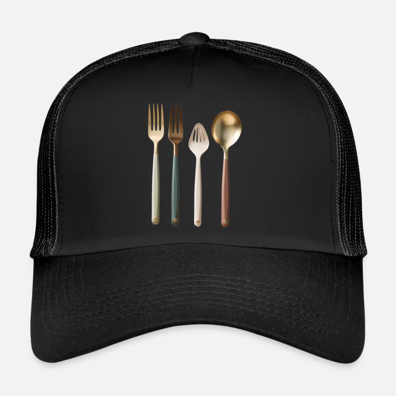 forks and spoons Trucker Cap