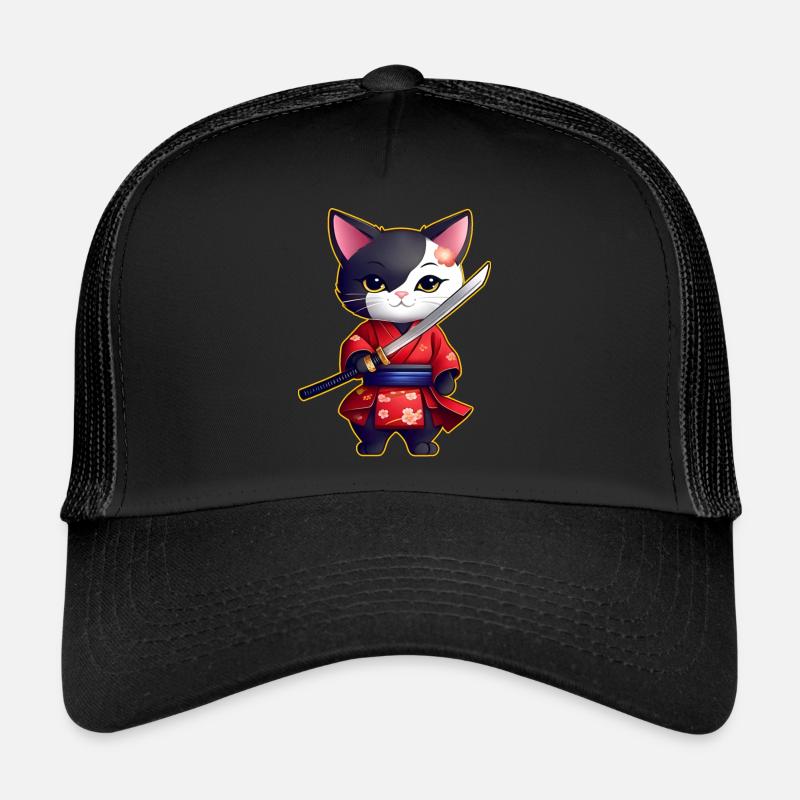 Niedliche Samurai Katze Trucker Cap