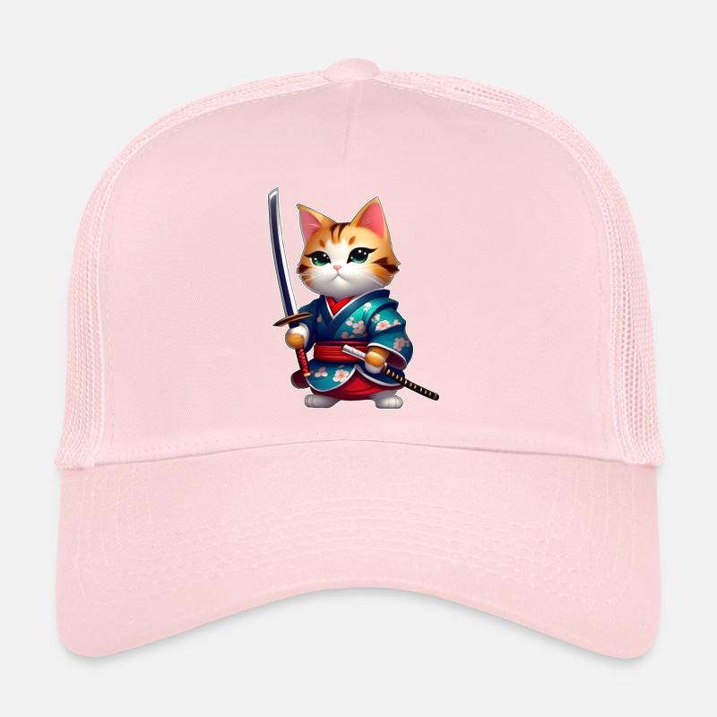 Niedliche Samurai Katze Trucker Cap