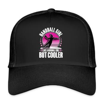 Handball Handballerin - Trucker Cap - Schwarz/Schwarz - Vorne
