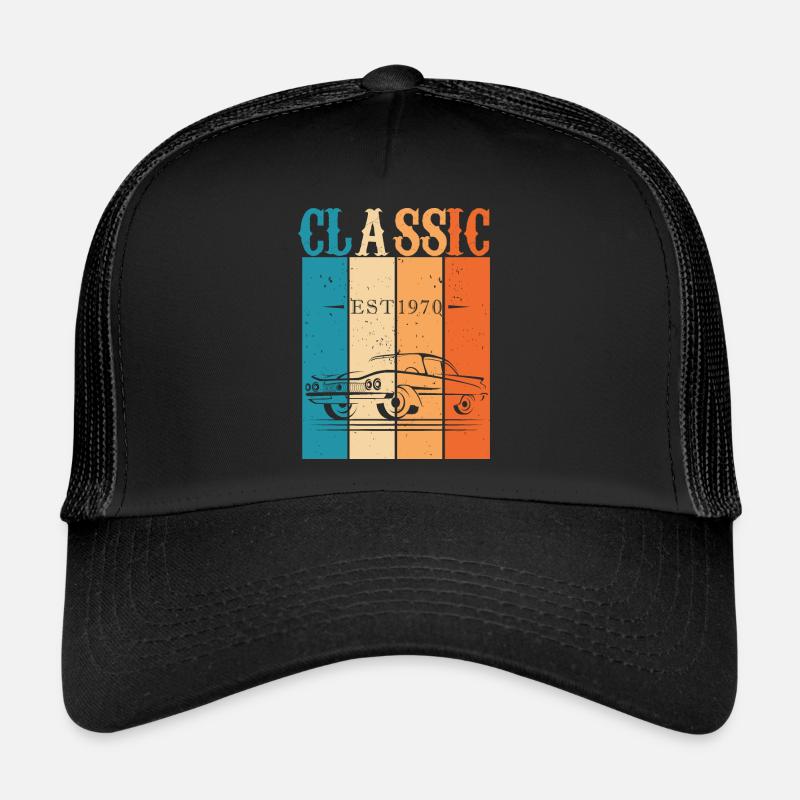 CLASSIC CAR - Trucker Cap - Schwarz/Schwarz