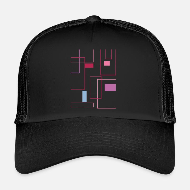 Graphisme minimaliste en couleurs tendance Casquette trucker 