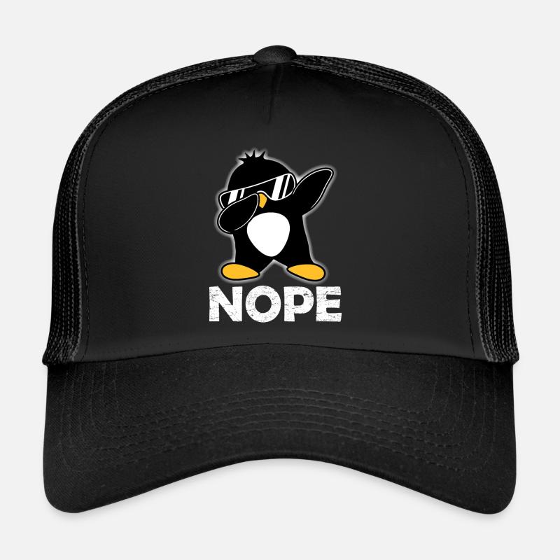 Nope Lazy Today Cool Dabbing Penguin Dab Dance Pose Trucker Cap