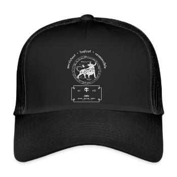 chinese zodiac - year of the ox - Trucker Cap - black/black - Front