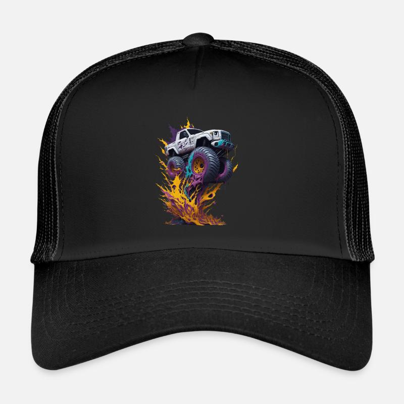Monstertruck - Trucker Cap - Schwarz/Schwarz