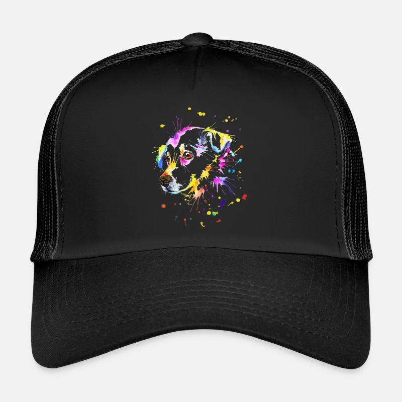 Petit chien mignon - Casquette trucker  - noir/noir