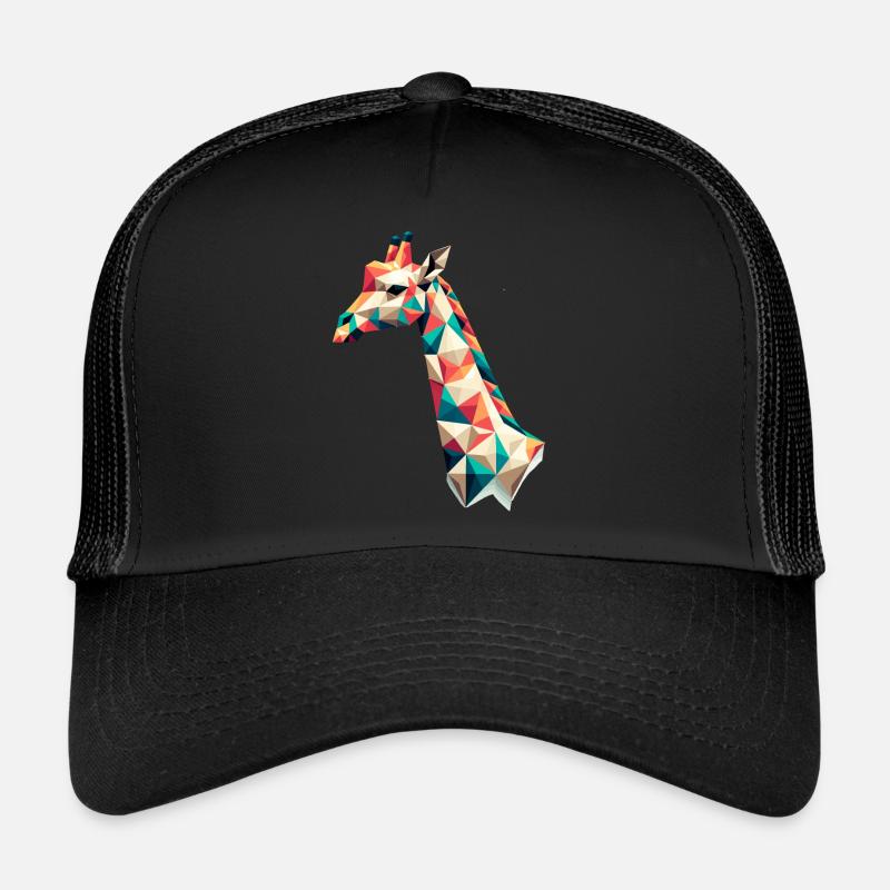 Giraffe // giraffe - Trucker Cap - black/black