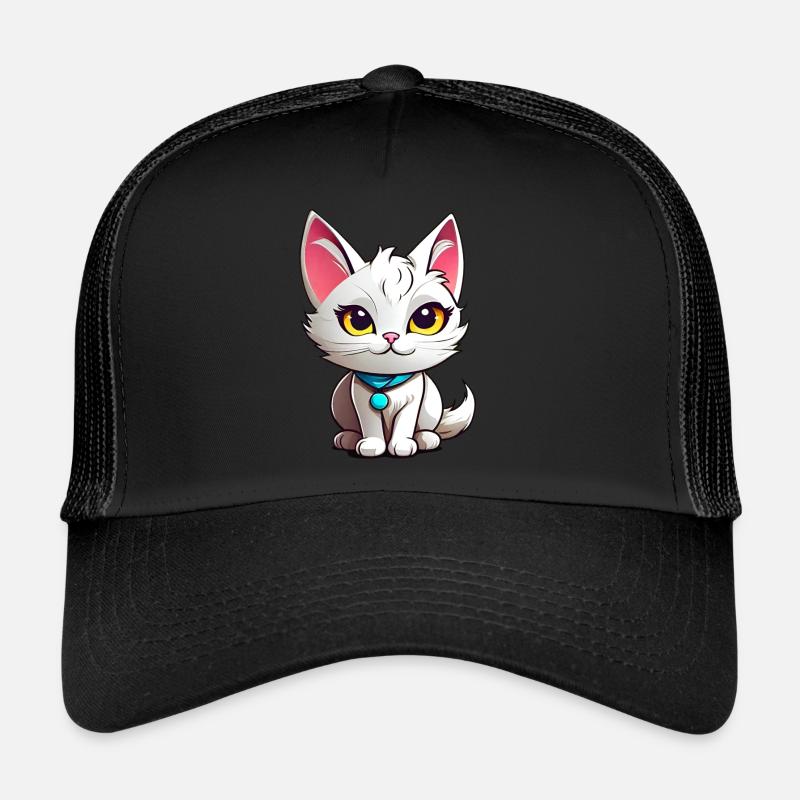 Cute white cat Trucker Cap