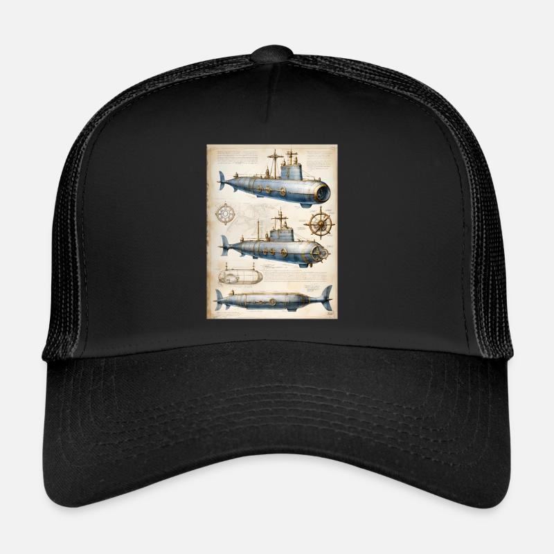 Sous-marin #1 - Casquette trucker  - noir/noir