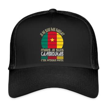 Je ne suis pas parfait mais je suis Camerounais - Casquette trucker  - noir/noir - Devant