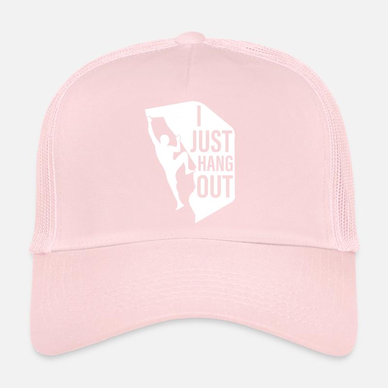 I Just Hang Out Climbing Boulder Trucker Cap
