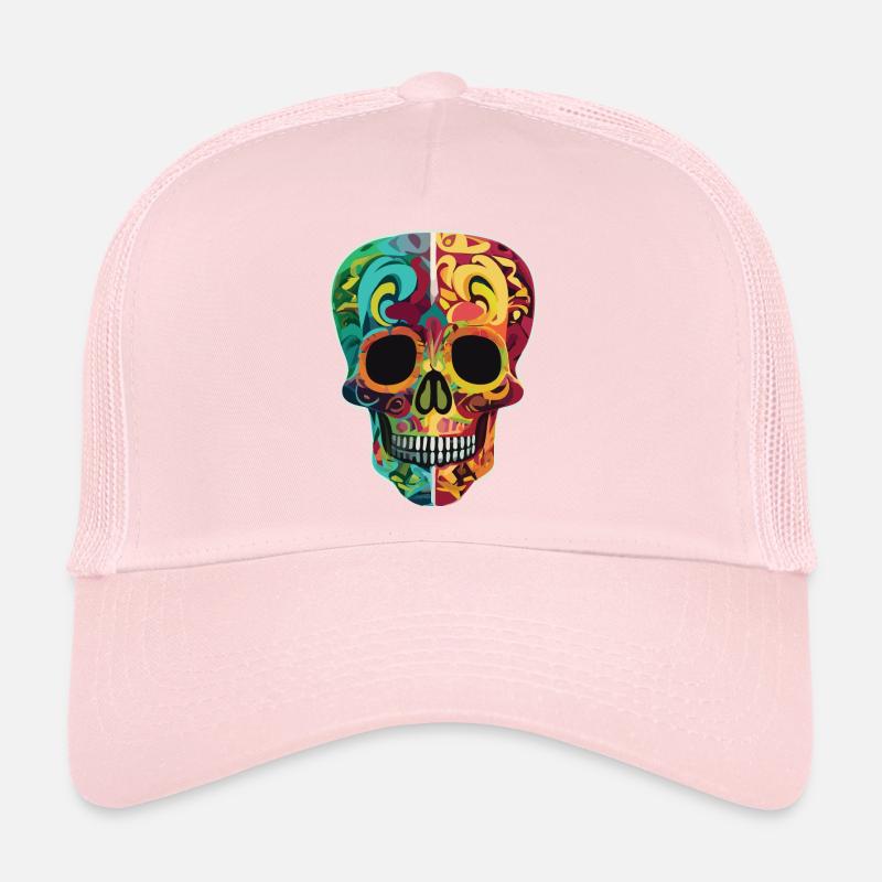 Calavera - Crâne coloré Casquette trucker 