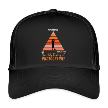 The holy trinity of photography aperture iso shutt - Trucker Cap - black/black - Front