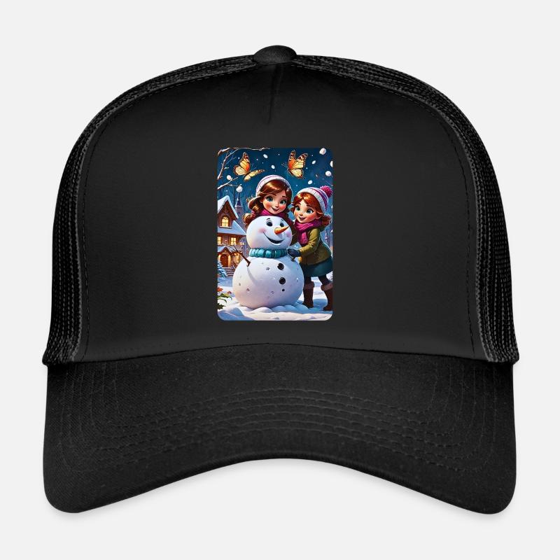 personalized design mother's gift - Trucker Cap - black/black
