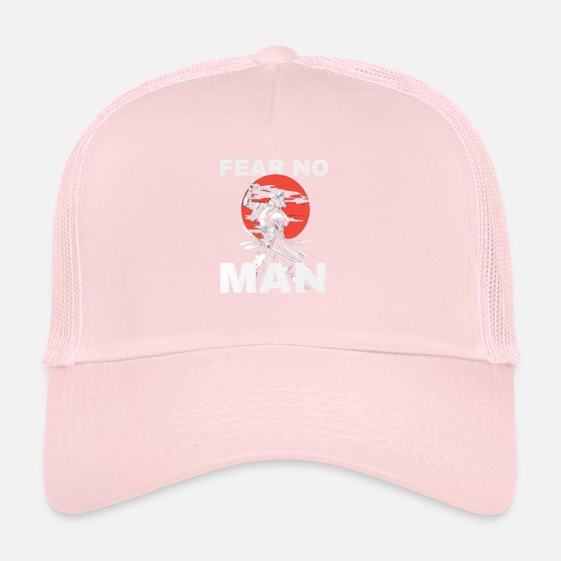 Fear No Man Japanese Samurai Motivational Quote Trucker Cap