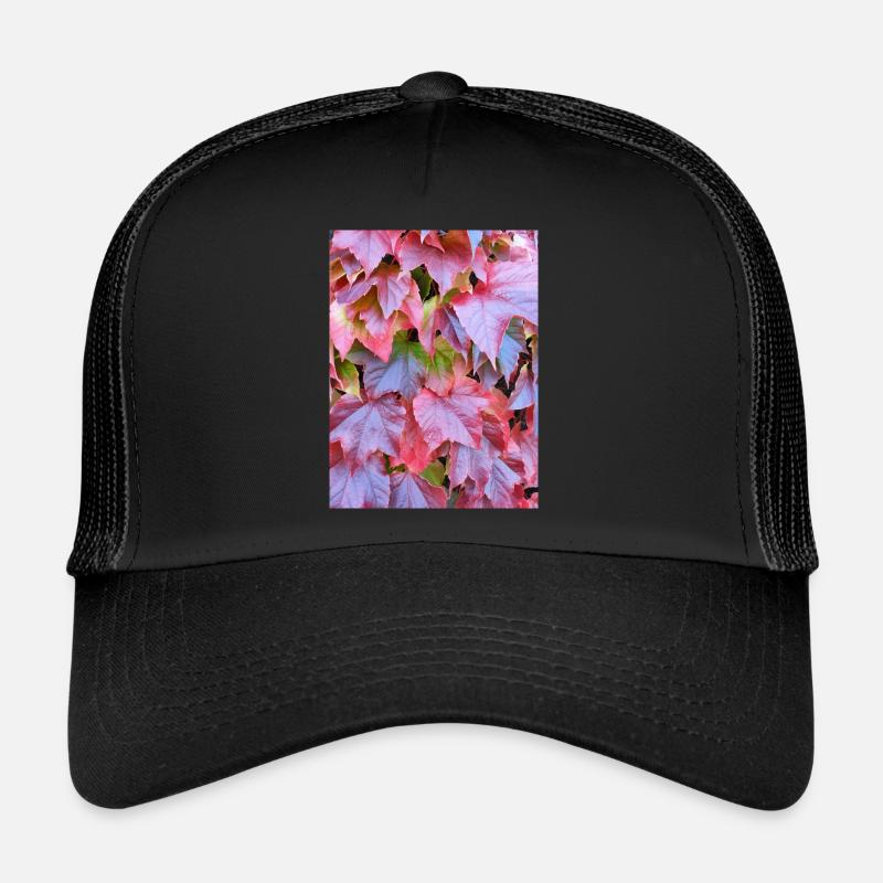 Feuilles d’automne rouges Vignes Feuilles d’automne feuillage Photo Casquette trucker 