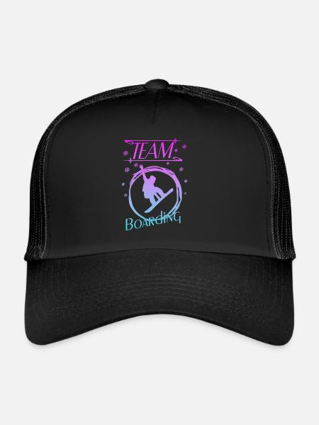 Boarding - Snowboarden - Trucker Cap - Schwarz/Schwarz