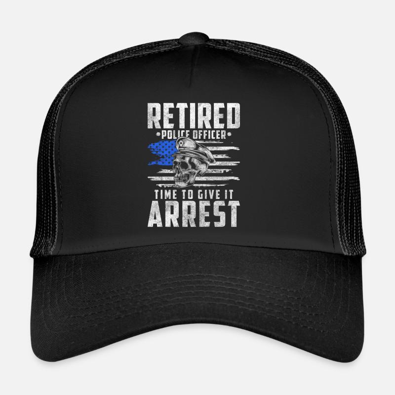 Sirène de scène de crime d’arrêt de policière Casquette trucker 