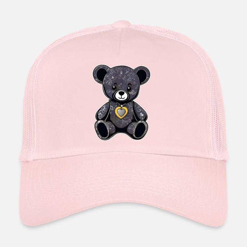 Romantik Gothik Teddy Bär mit Herz Trucker Cap
