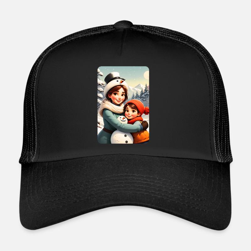 personalized design mother's gift - Trucker Cap - black/black