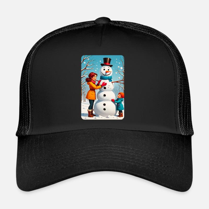 personalized design mother's gift - Trucker Cap - black/black