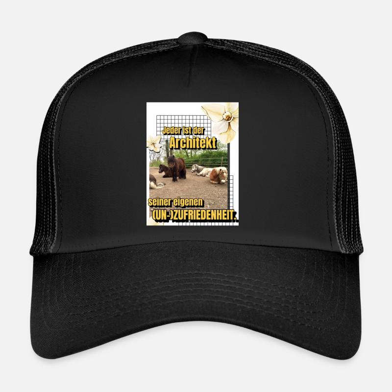Herde Motto - Trucker Cap - Schwarz/Schwarz