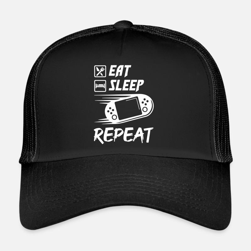 Répétition du jeu Eat Sleep Casquette trucker 