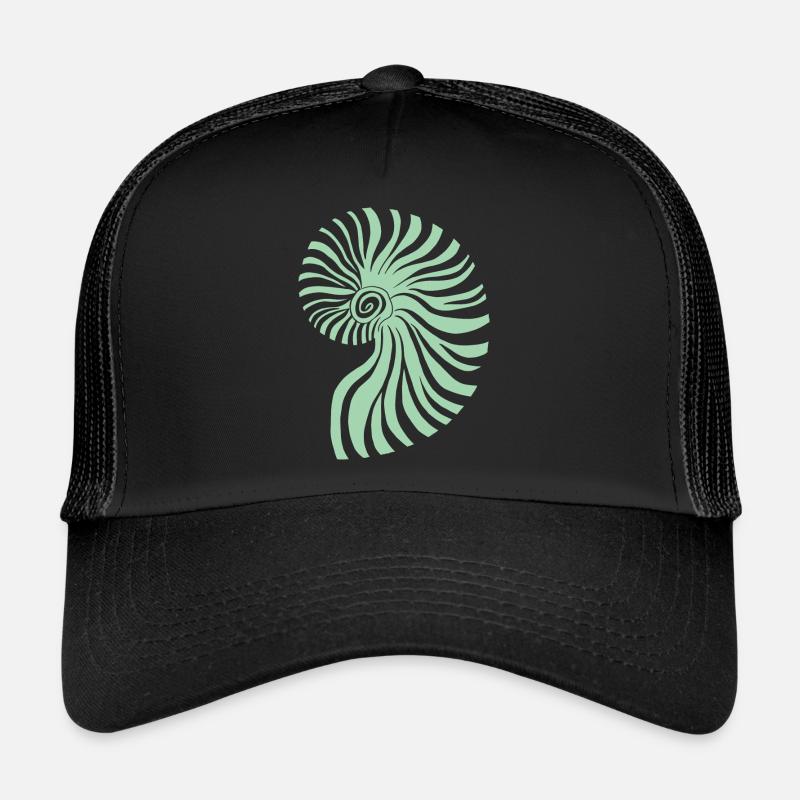 Ammonite vert pastel Casquette trucker 