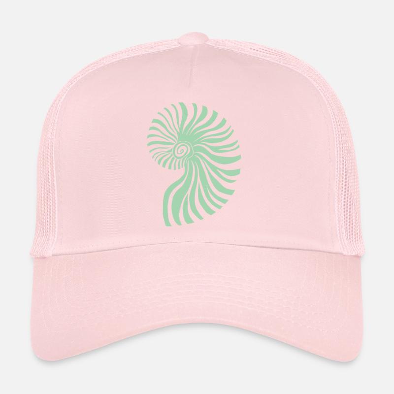 Ammonite vert pastel Casquette trucker 