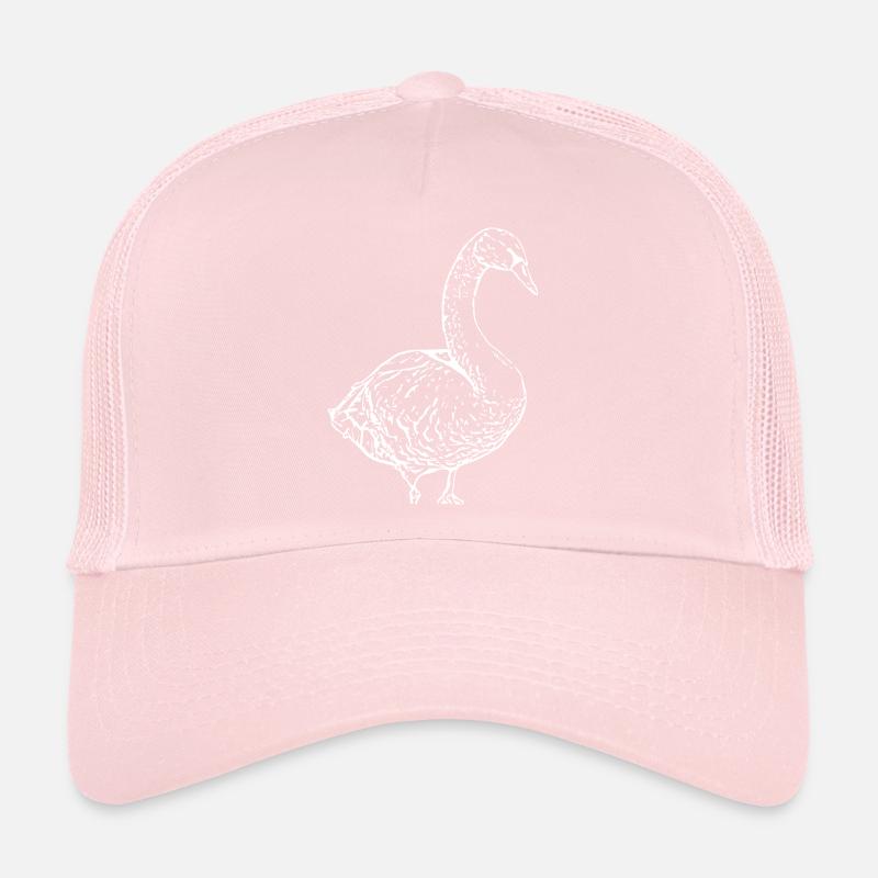 Swan White Duck Bird Goose Trucker Cap