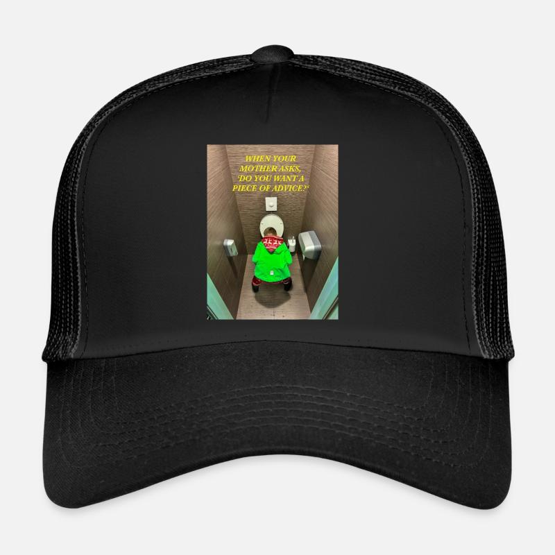 Wenn deine Mutter fragt, - Trucker Cap - Schwarz/Schwarz
