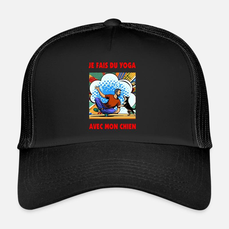 Je fais du yoga avec mon chien Casquette trucker 