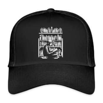 Vertieft in ein Buch - Trucker Cap - Schwarz/Schwarz - Vorne