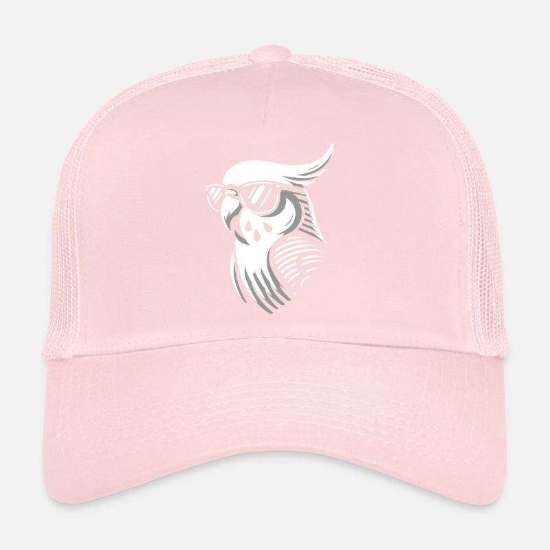 Perruche décontractée avec lunettes de soleil Casquette trucker 