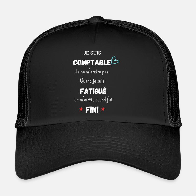 Buchhaltung Humor - Trucker Cap - Schwarz/Schwarz