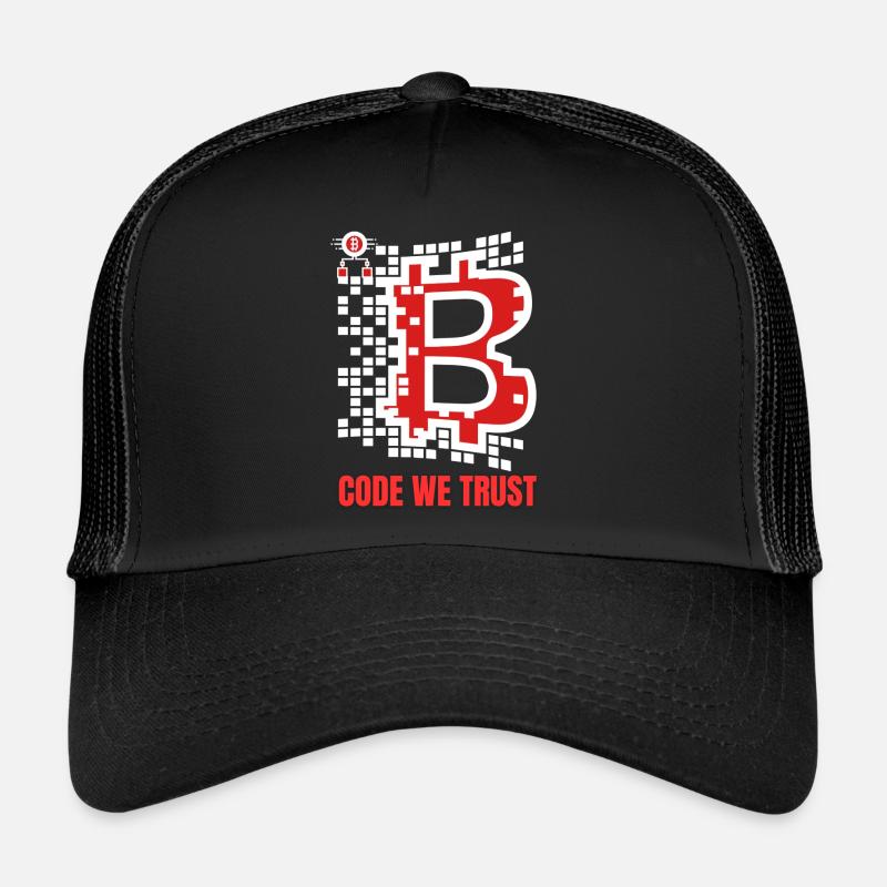 Bitcoin Crypto Geschenk Kryptowährung Geschenkidee - Trucker Cap - Schwarz/Schwarz