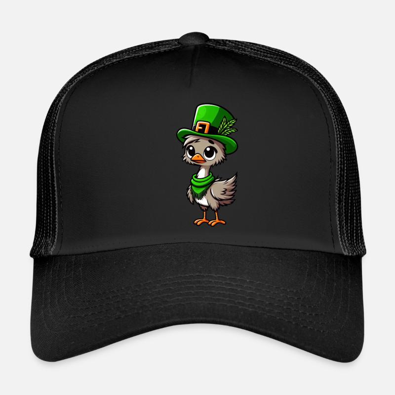 Émeu de la Saint-Patrick et Maine Coon Casquette trucker 