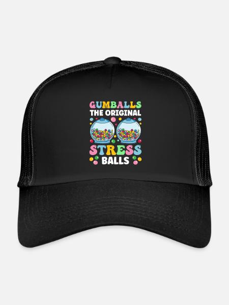 Funny chewing gum machine - Trucker Cap - black/black - Front