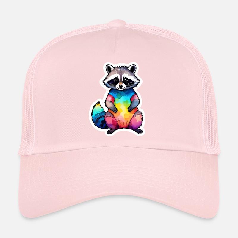 Illustration aquarelle de raton laveur Casquette trucker 