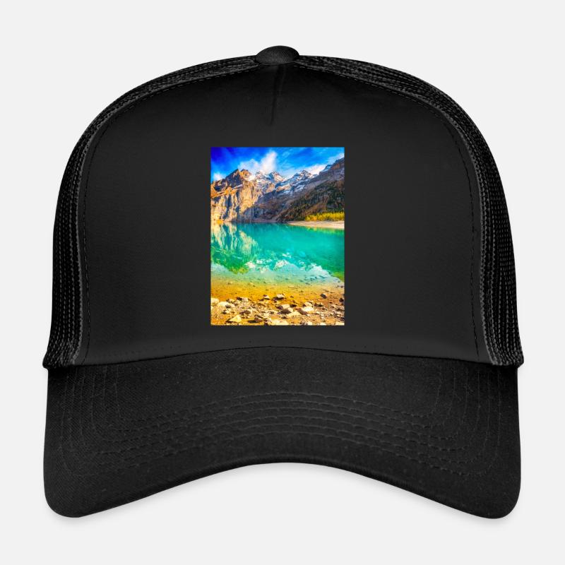 MOUNTAIN PARADISE - Trucker Cap - black/black