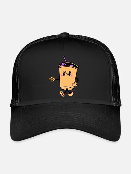 Drink Cartoon - Trucker Cap - black/black - Front