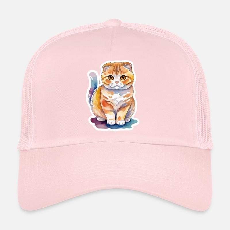 Scottish Fold Chat écossais à oreilles repliées Casquette trucker 
