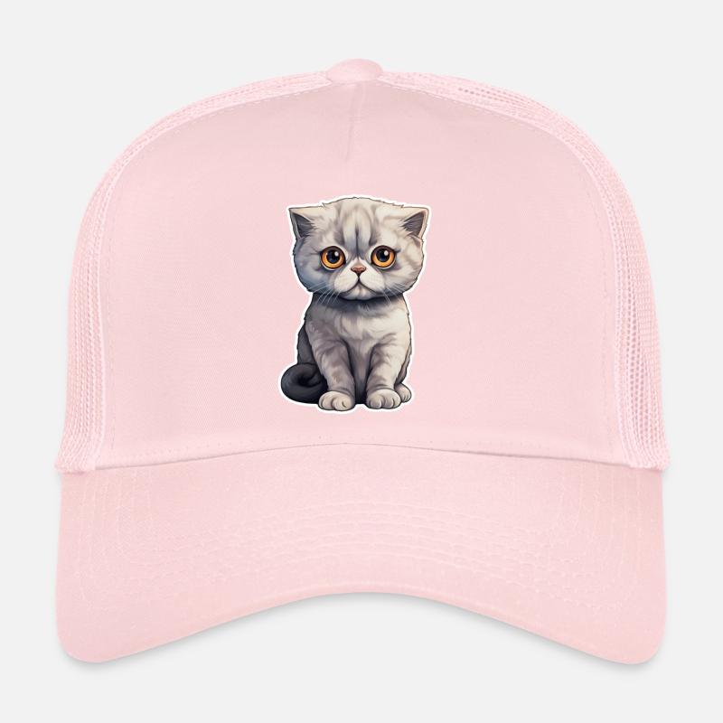 Chat Scottish Fold Casquette trucker 