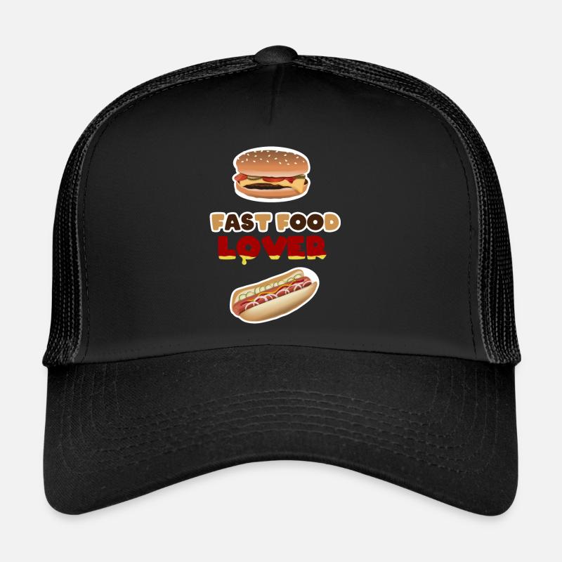 Amateur de restauration rapide - Casquette trucker  - noir/noir