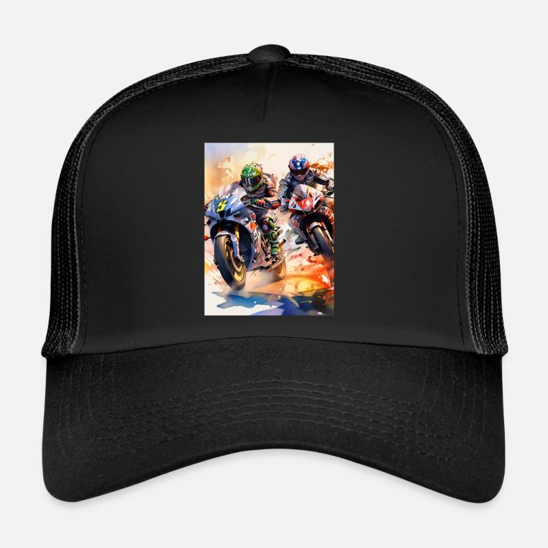 Motorcycle Racing Trucker Cap