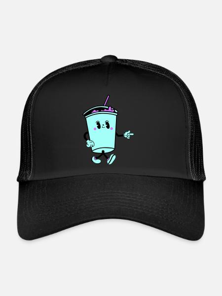 Drink Cartoon - Trucker Cap - black/black - Front