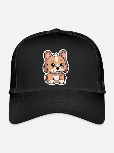 bébé chien - Casquette trucker  - noir/noir - Devant