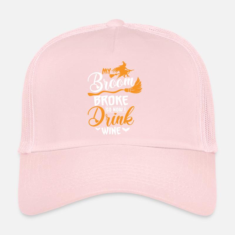 Halloween - Pas de balai, mais du vin Casquette trucker 