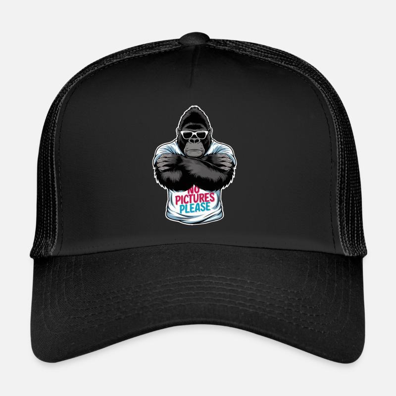 Keine Bilder bitte - Trucker Cap - Schwarz/Schwarz